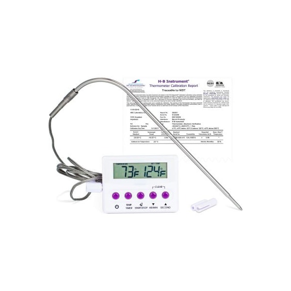 Bel-Art H-B DURAC Calibrated Electronic Thermometer with SS Probe, -50/300C -58/572F, 51 x 18mm 609003400 - main